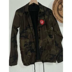 Fall Brewing Camo Windbreaker Jacket Unisex Size S Casual Multicolor